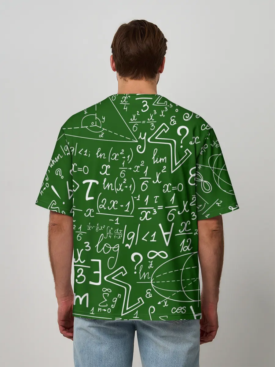 Мужская футболка оверсайз / ФОРМУЛЫ ФИЗИКА