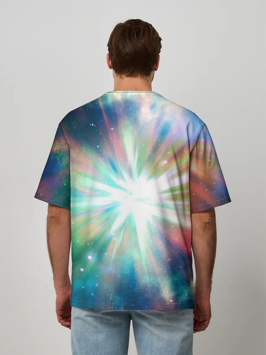 Мужская футболка оверсайз / Космическая вспышка