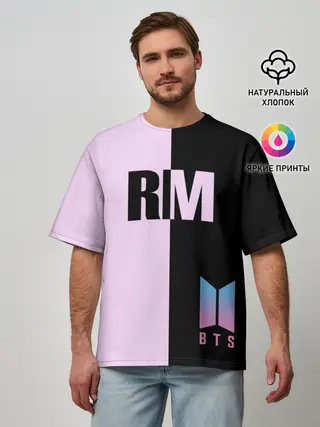 Мужская футболка оверсайз / BTS RM