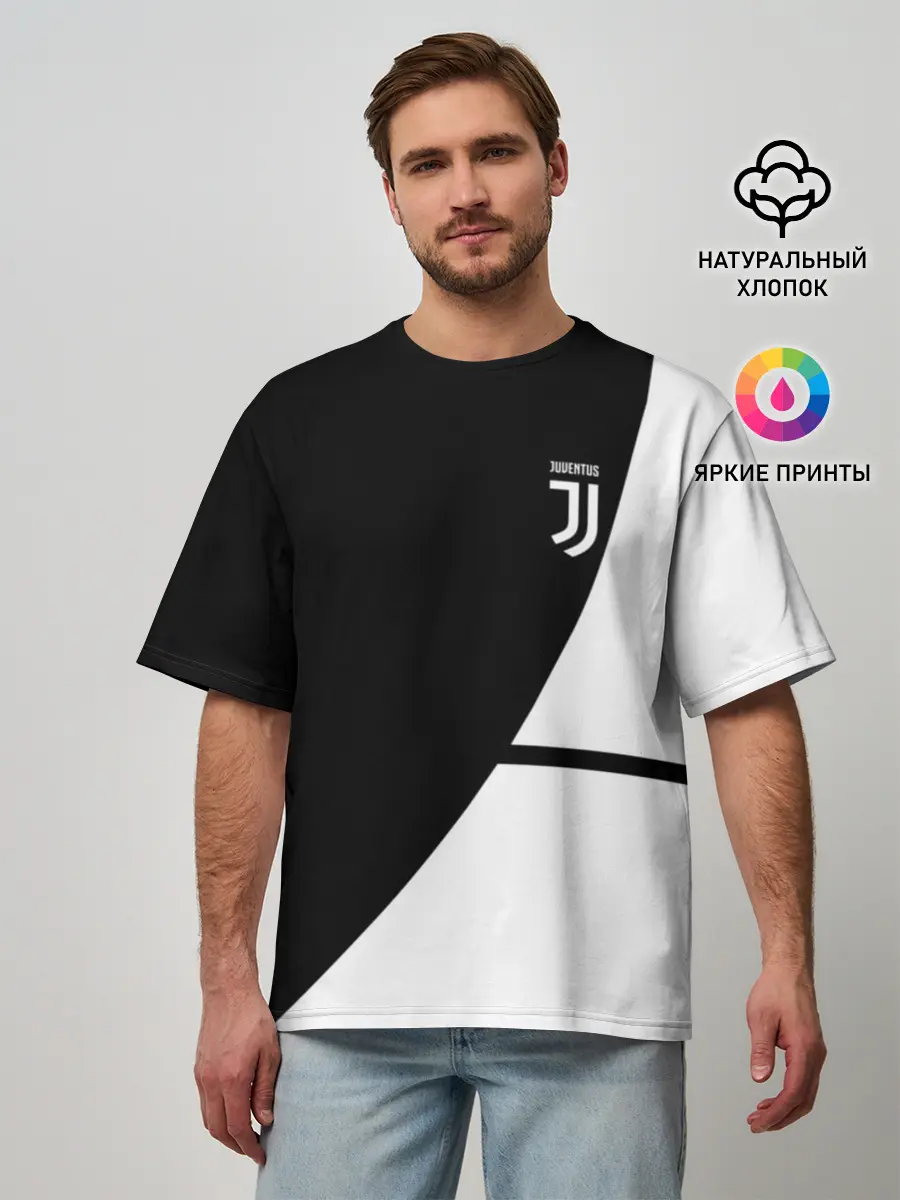 Мужская футболка оверсайз / JUVENTUS / ЮВЕНТУС