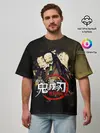 Мужская футболка оверсайз / Танджиро и Незуко Kimetsu no Yaiba