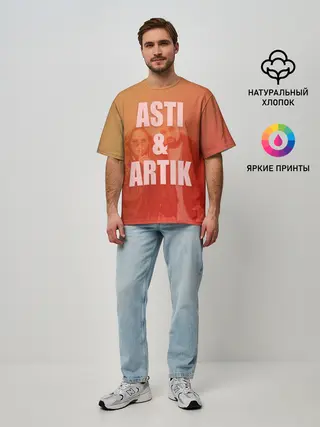 Мужская футболка оверсайз / Artik & Asti