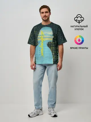 Мужская футболка оверсайз / Cyberpunk 2077 | Джонни