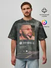 Мужская футболка оверсайз / Camry 3.5 / Spotify - QR