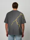Мужская футболка оверсайз / Яркая молния