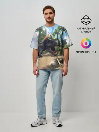 Мужская футболка оверсайз / Ark Survival Evolved