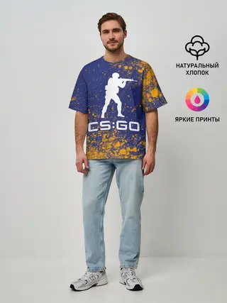 Мужская футболка оверсайз / CS GO | КС ГО