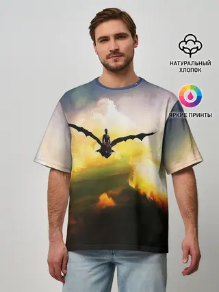 Мужская футболка оверсайз / Как приручить дракона