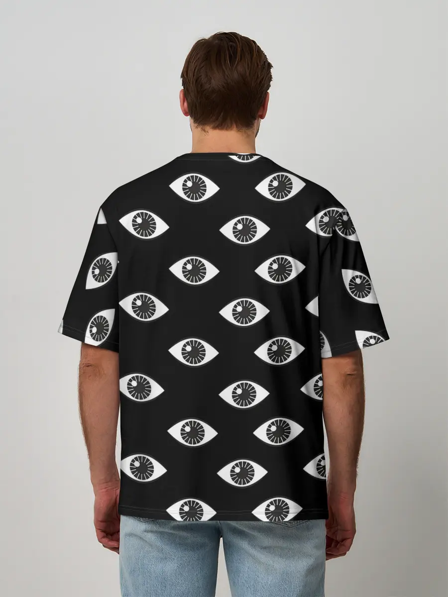 Мужская футболка оверсайз / Глаза