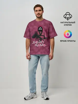 Мужская футболка оверсайз / ИГРА В КАЛЬМАРА РОБЛОКС | SQUID GAME