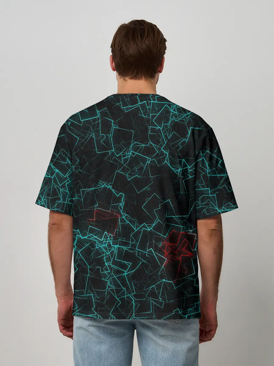 Мужская футболка оверсайз / текстура