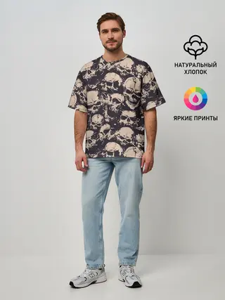 Мужская футболка оверсайз / Черепа