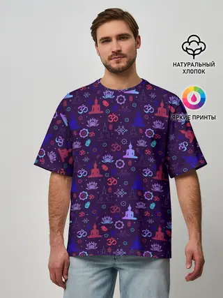 Мужская футболка оверсайз / Медитация