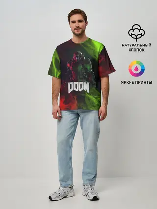 Мужская футболка оверсайз / Doomguy | Doom