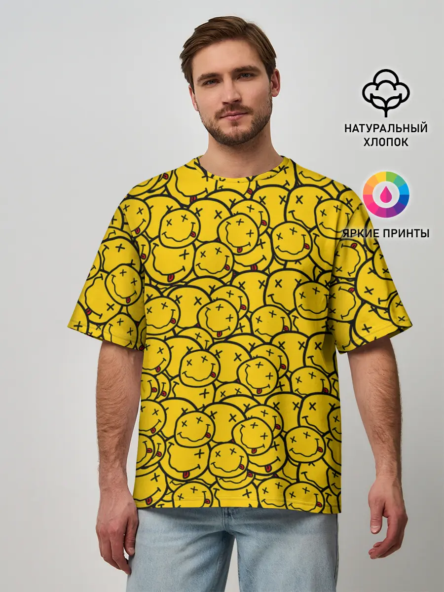 Мужская футболка оверсайз / NIRVANA