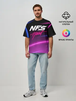 Мужская футболка оверсайз / NFS: Heat
