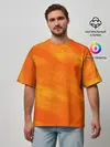 Мужская футболка оверсайз / ОРАНЖЕВАЯ КРАСКА