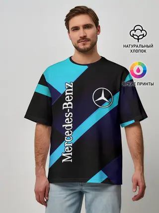 Мужская футболка оверсайз / Mercedes Benz