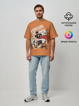 Мужская футболка оверсайз / Старшая Карасуно | Haikyuu!!