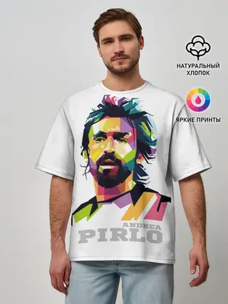 Мужская футболка оверсайз / Андреа Пирло
