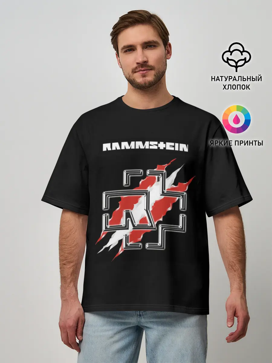 Мужская футболка оверсайз / Rammstein