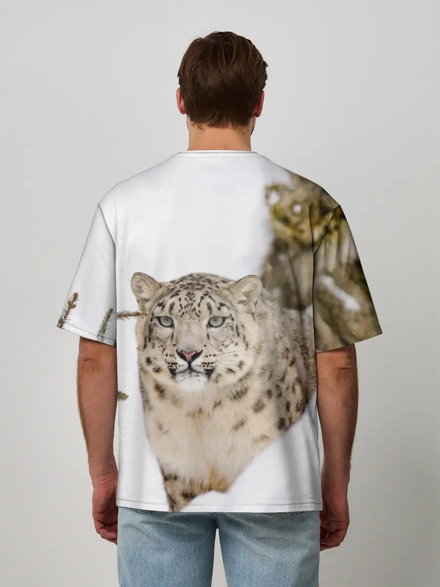 Мужская футболка оверсайз / Ирбис