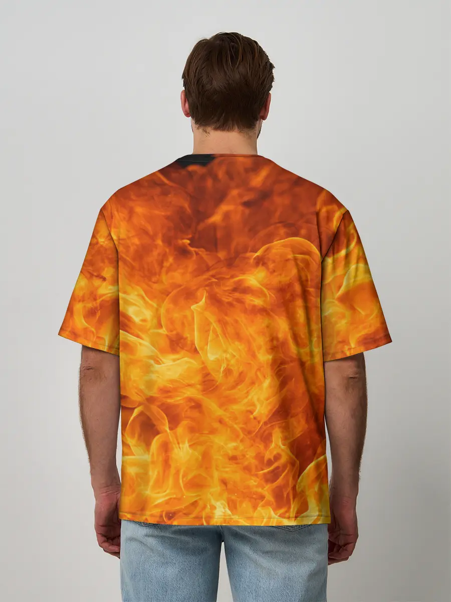 Мужская футболка оверсайз / Японский дракон | Japanese Dragon