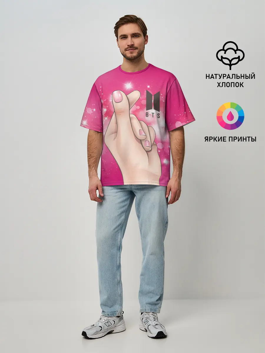 Мужская футболка оверсайз / BTS | БТС