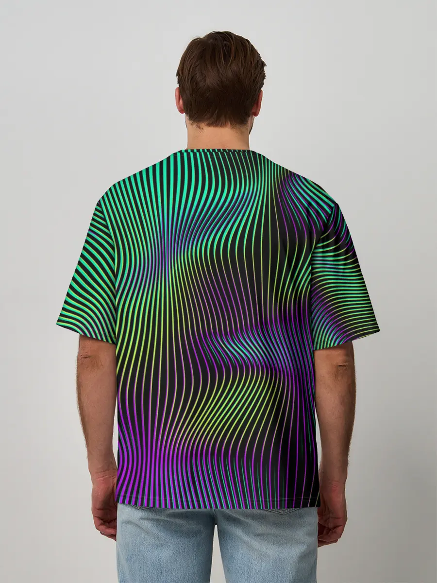 Мужская футболка оверсайз / Современная абстракция