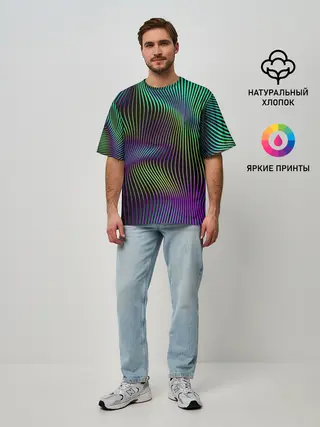 Мужская футболка оверсайз / Современная абстракция