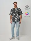 Мужская футболка оверсайз / Gray Camouflage