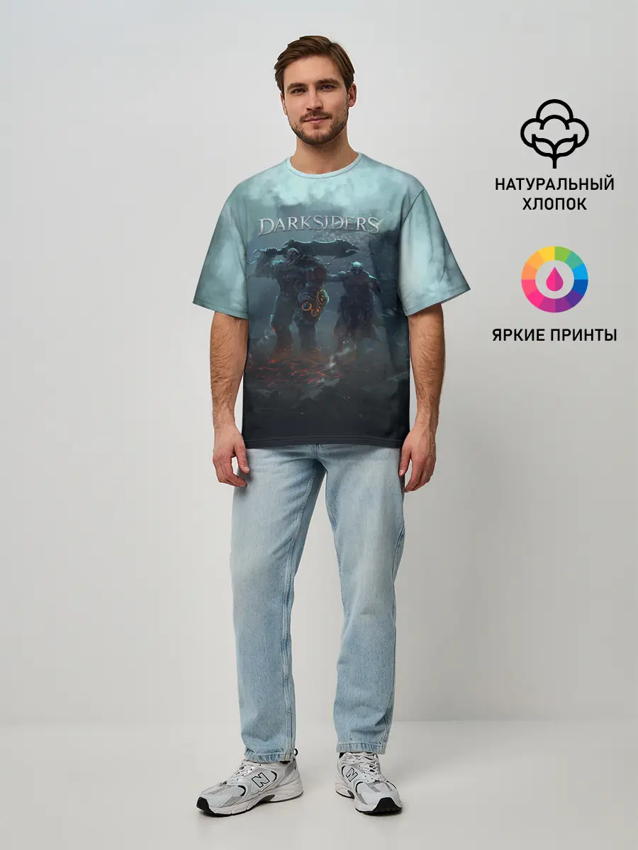 Мужская футболка оверсайз / Darksiders | Гнев Войны