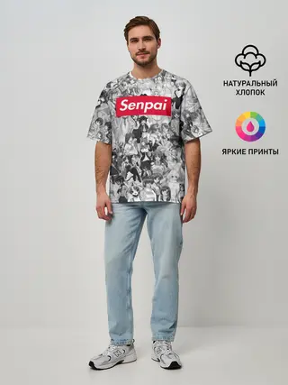 Мужская футболка оверсайз / SENPAI