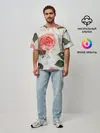 Мужская футболка оверсайз / Нежные розы