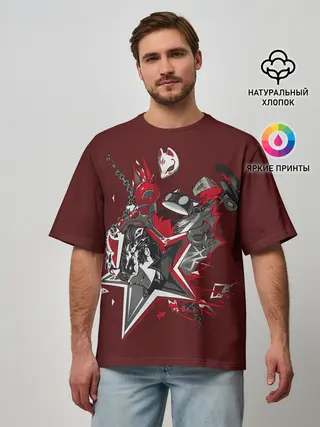 Мужская футболка оверсайз / Mask of Ren