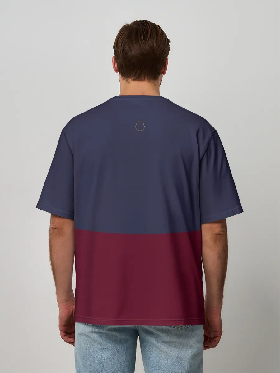 Мужская футболка оверсайз / FC Barcelona | Flag and team Logo