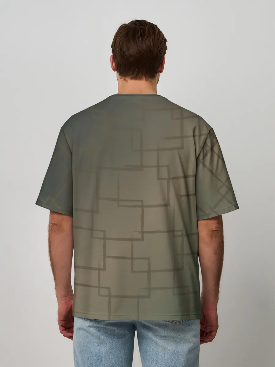 Мужская футболка оверсайз / Амели. Малина