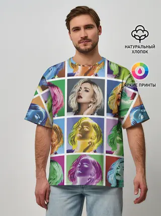 Мужская футболка оверсайз / Buzova pop-art