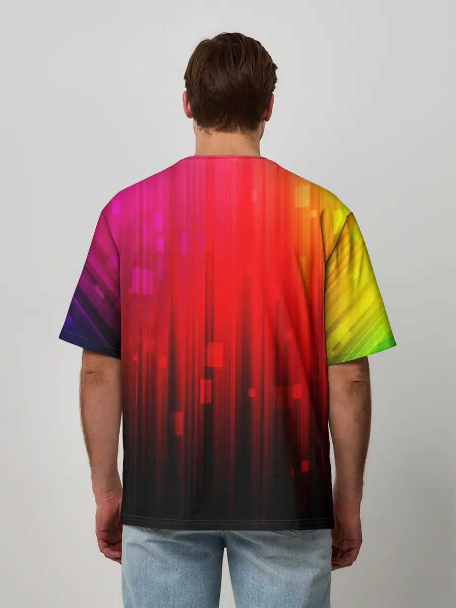 Мужская футболка оверсайз / АБСТРАКТНЫЕ КРАСКИ