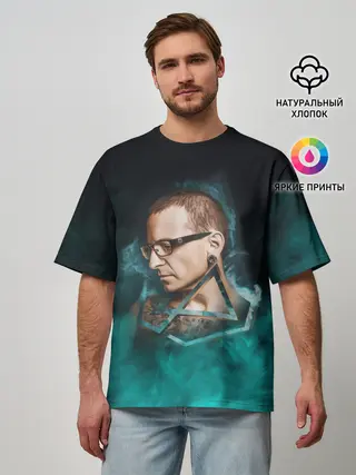 Мужская футболка оверсайз / CHESTER | LINKIN PARK | ЛИНКИН ПАРК