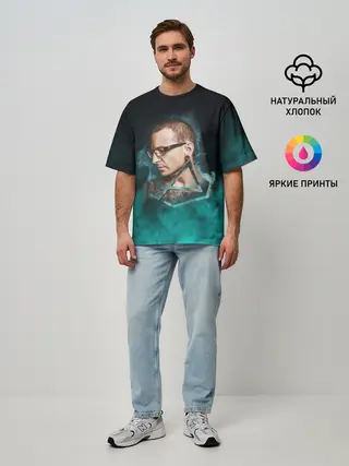 Мужская футболка оверсайз / CHESTER | LINKIN PARK | ЛИНКИН ПАРК