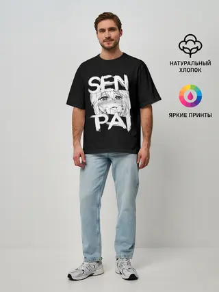 Мужская футболка оверсайз / Senpai