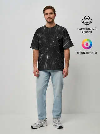 Мужская футболка оверсайз / 3D, Космос
