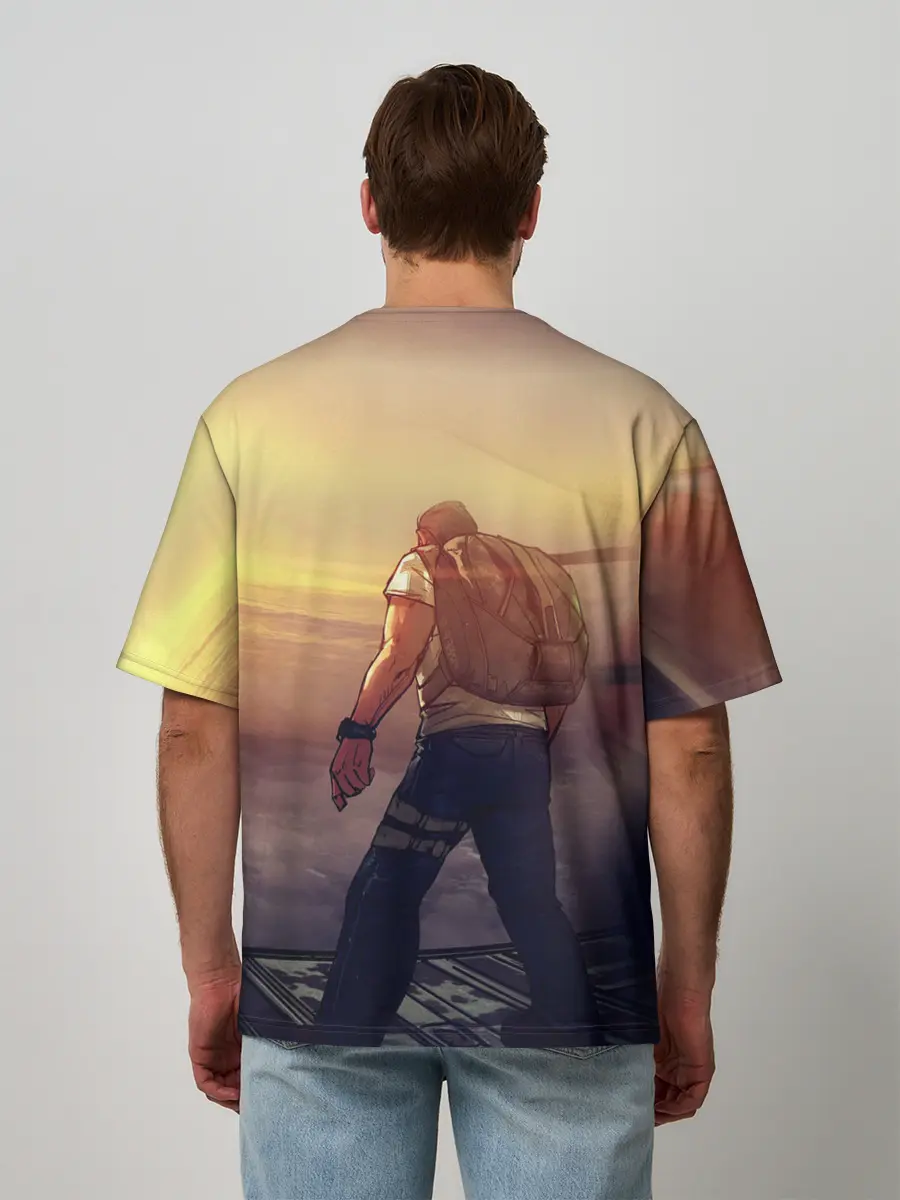 Мужская футболка оверсайз / FREEFIRE | БЕЙСЕР