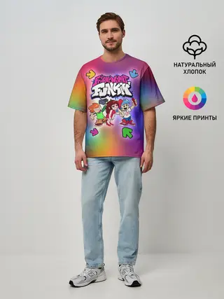 Мужская футболка оверсайз / Friday Night Funkin