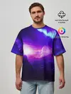 Мужская футболка оверсайз / Космическое сияние