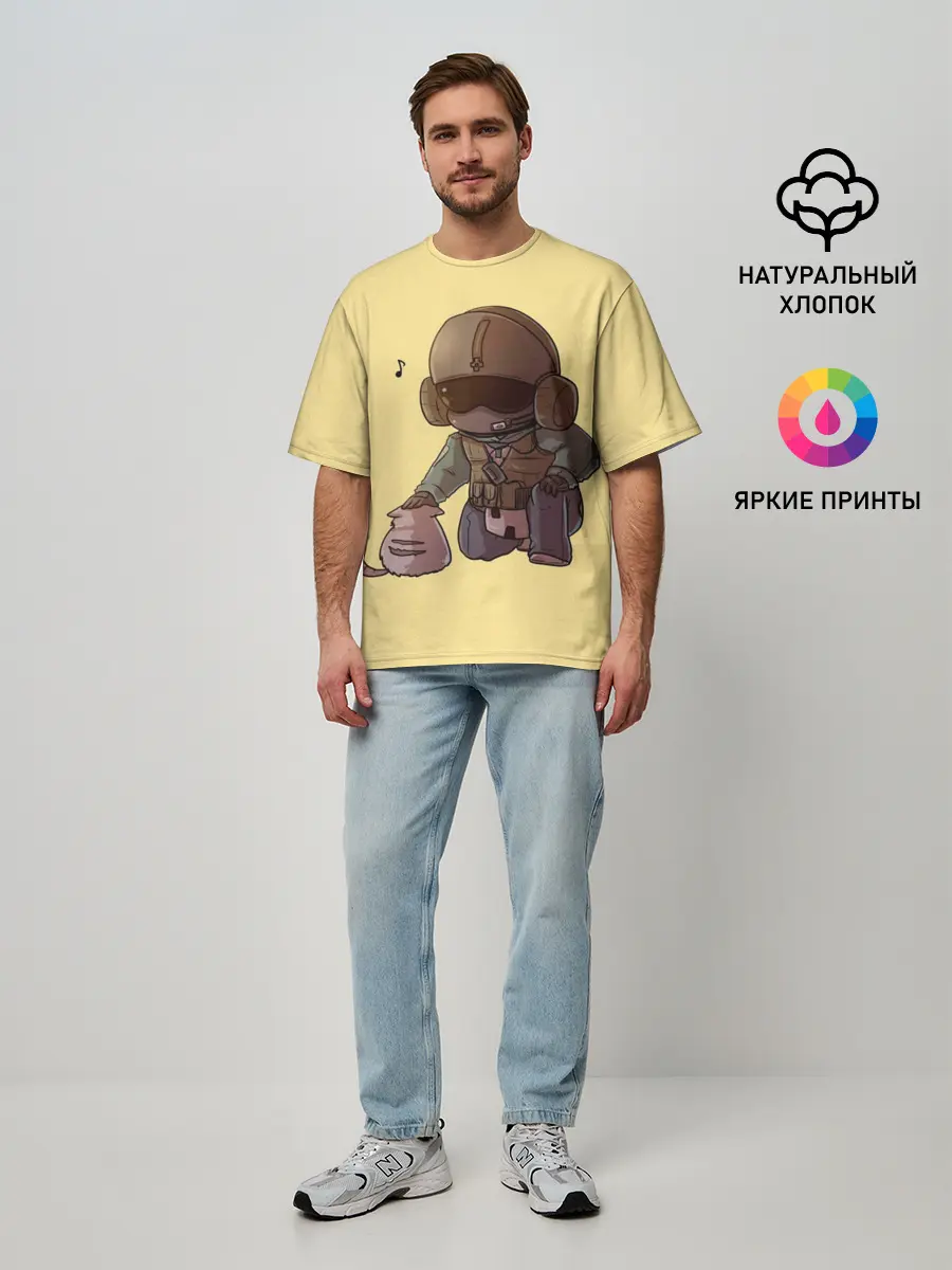 Мужская футболка оверсайз / J?ger Rainbow Six