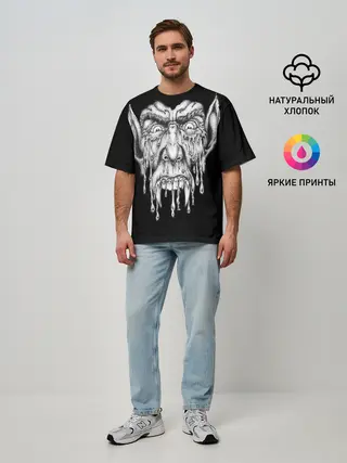 Мужская футболка оверсайз / Кровожадный вампир