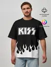 Мужская футболка оверсайз / Kiss
