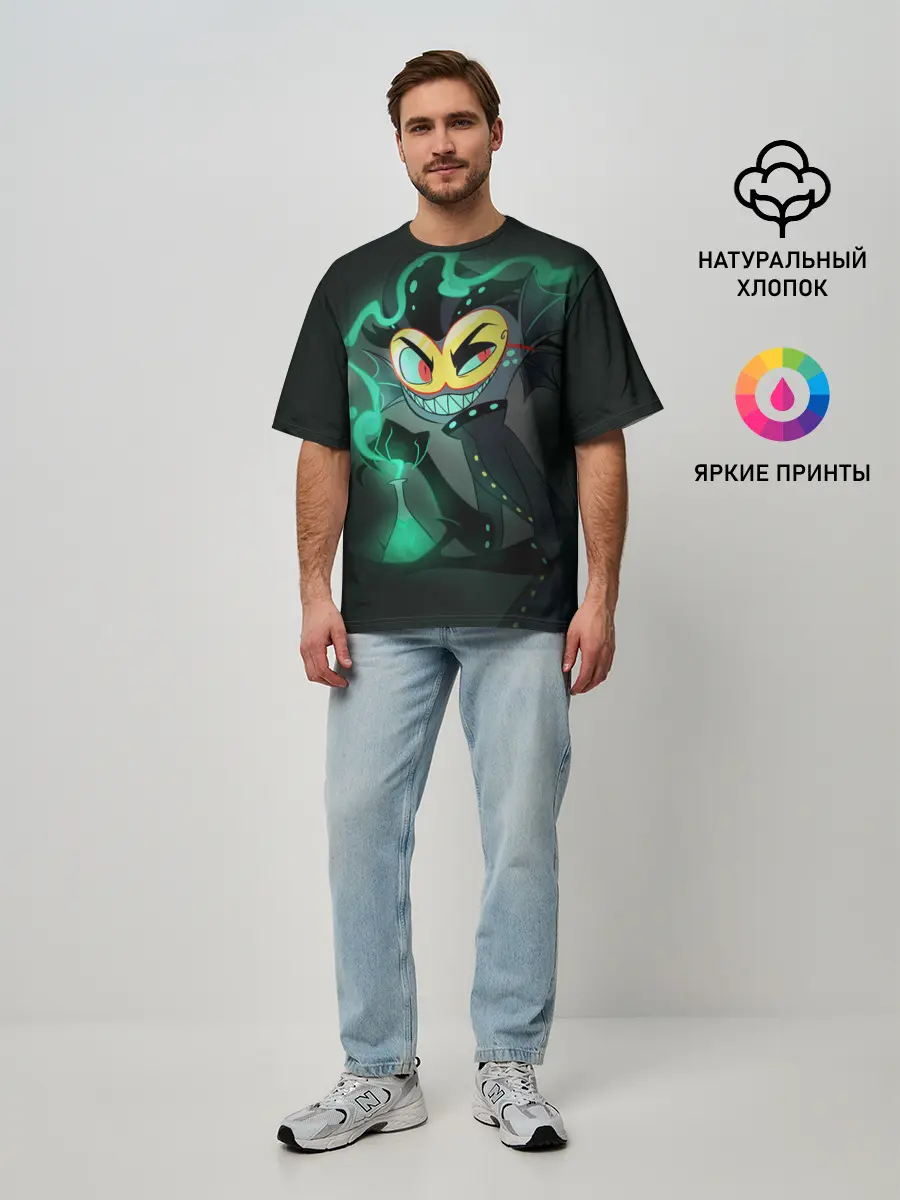 Мужская футболка оверсайз / Отель Хазбин